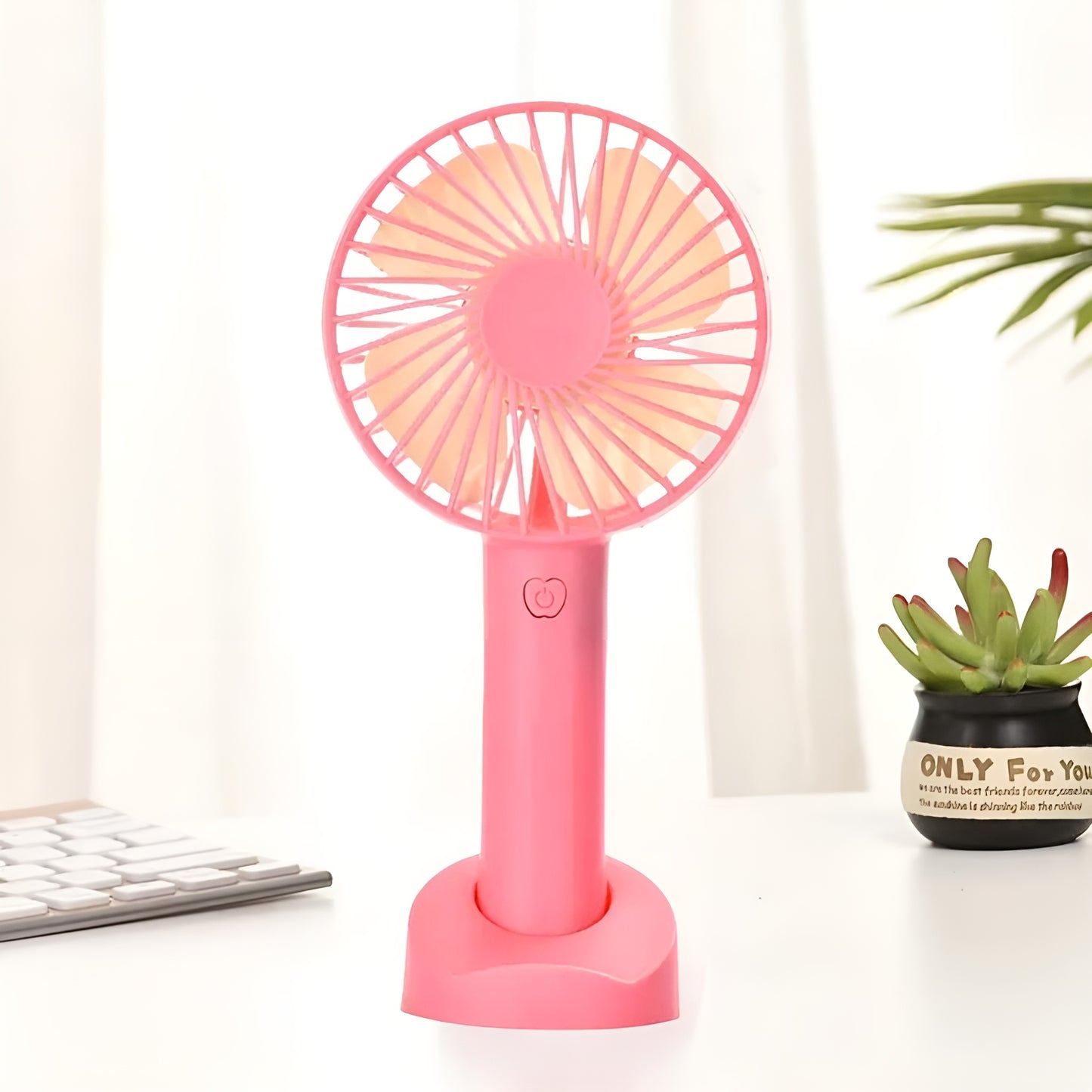 Portable USB Fan – Rechargeable 2000mAh Battery, Up to 6 Hours Working Time, 3-Speed Modes, Compact & Lightweight with USB Cable – Ideal for Home, Office & Travel
